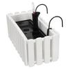 Flowerpot Balcony Terrace Box with Hooks Irrigation System White 40cm