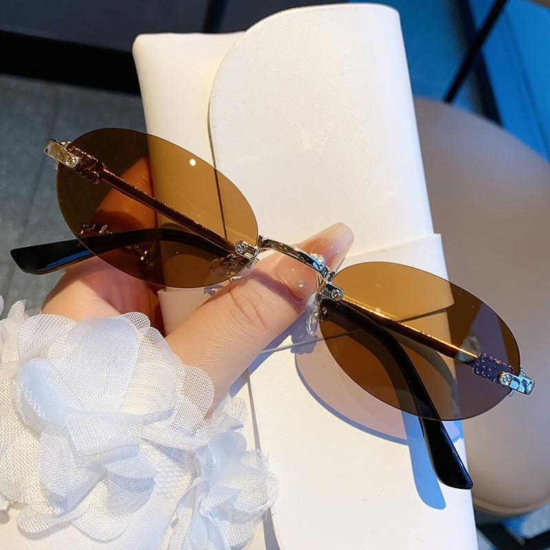 Borderless women's sunglasses sunglasses new European and American glasses sunglasses sunglasses women's UV protection sunglasses