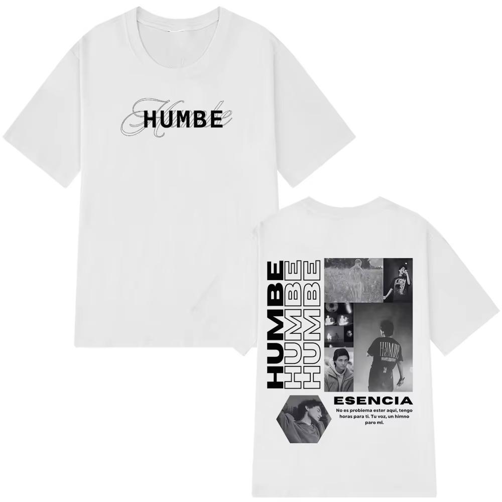 Singer Humbe Esencia Tour 2026 graphics Unisexs Tshirt Fashion Hip Hop Oversized Retro Unisex Oneck Short Sleeve shirt