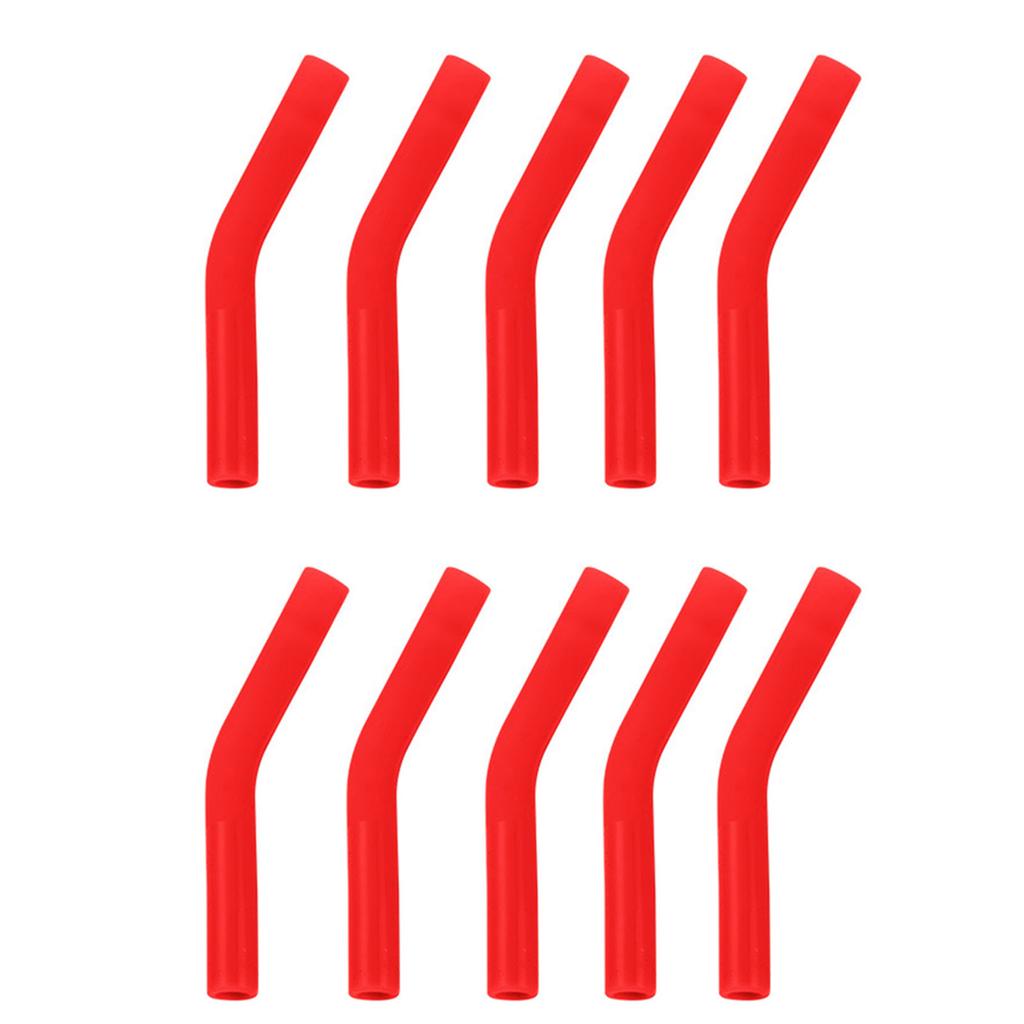 10Pcs/set Soft Silicone Straw Covers Metal Straws Tips Covers Fit for 8MM Wide Reusable Stainless Steel Straw Nozzles