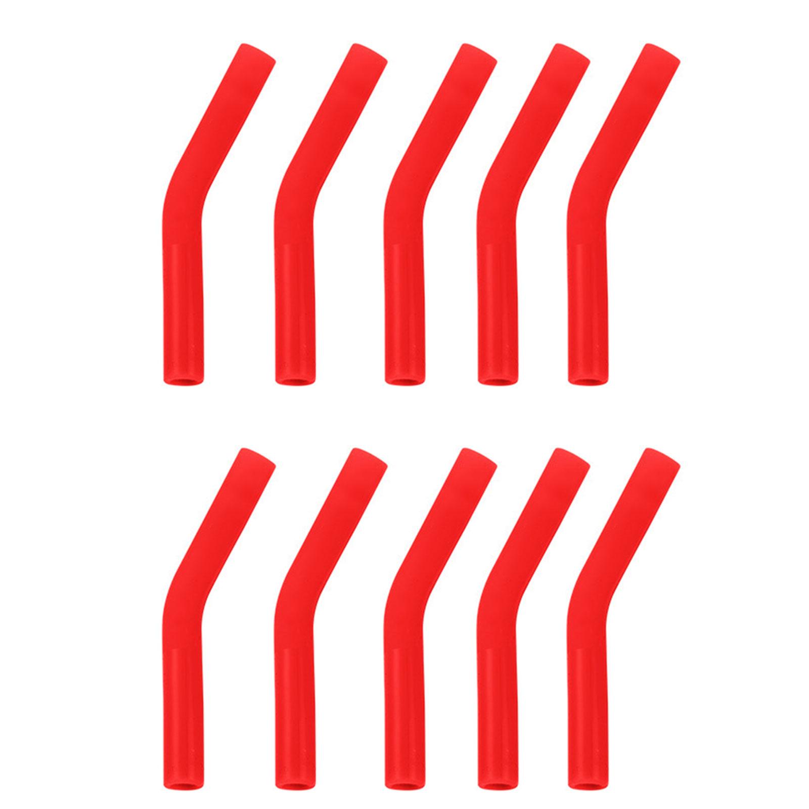 

10 шт. Соломка з нержавіючої сталі 304 з силіконовим чохлом, підходить для 8 мм кольорової соломки, насадка-чохол, силіконова головка, набір соломок 6