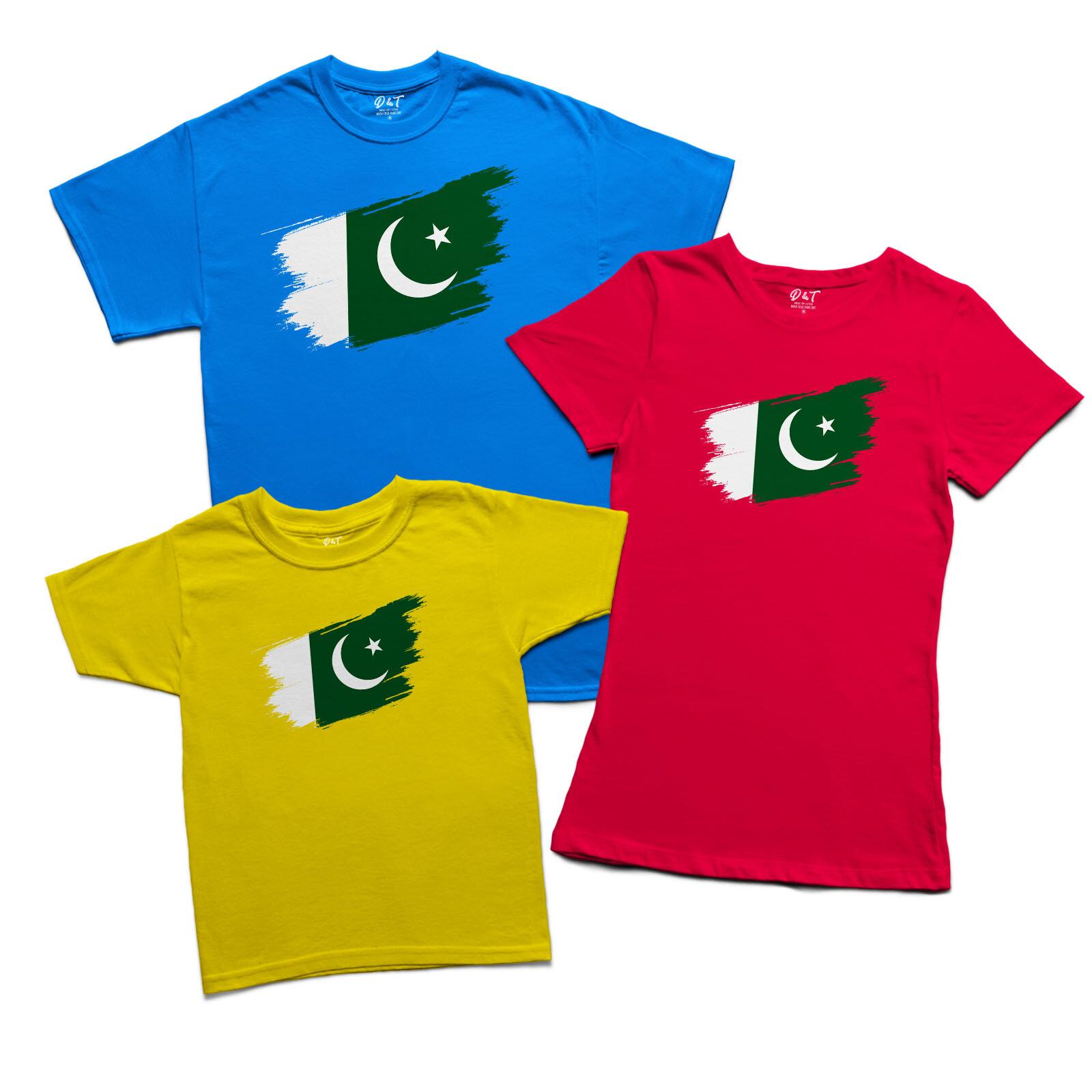 Pakistan Flag T-Shirt Mens Womens Tees Top 14th August Independence Day Patriotic Mens Women Kid Tee S