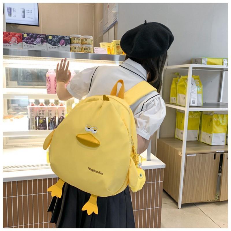 2024 New Cute Duck Backpack Female Japanese Cartoon Funny Internet Celebrity Outbound Travel Cross-border