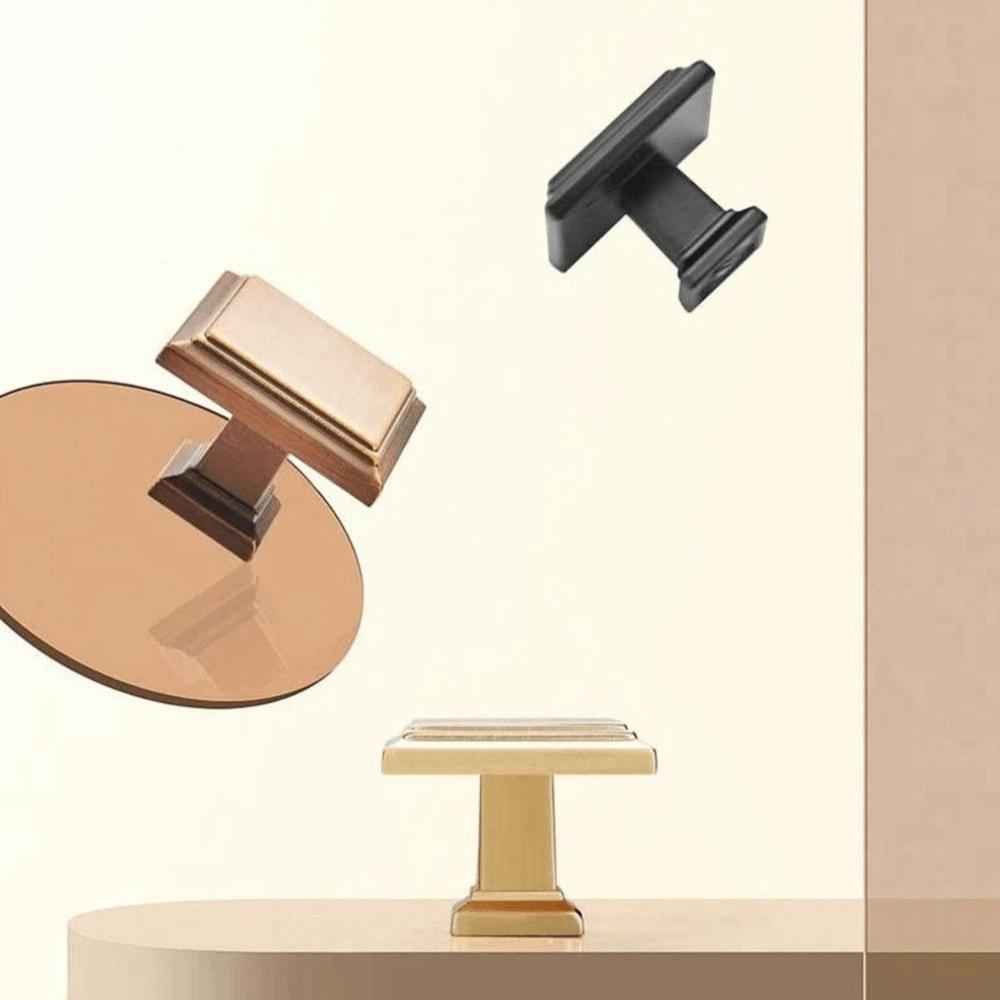 Zinc Alloy Cabinet Handles Thick Solid Door Knobs Modern Wardrobe Pulls  Furniture Hardware