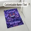 Personalized Crystal Velvet Carpet,Pokémon Custom Printed Name, Plush Area Rug For Home Indoor Decor