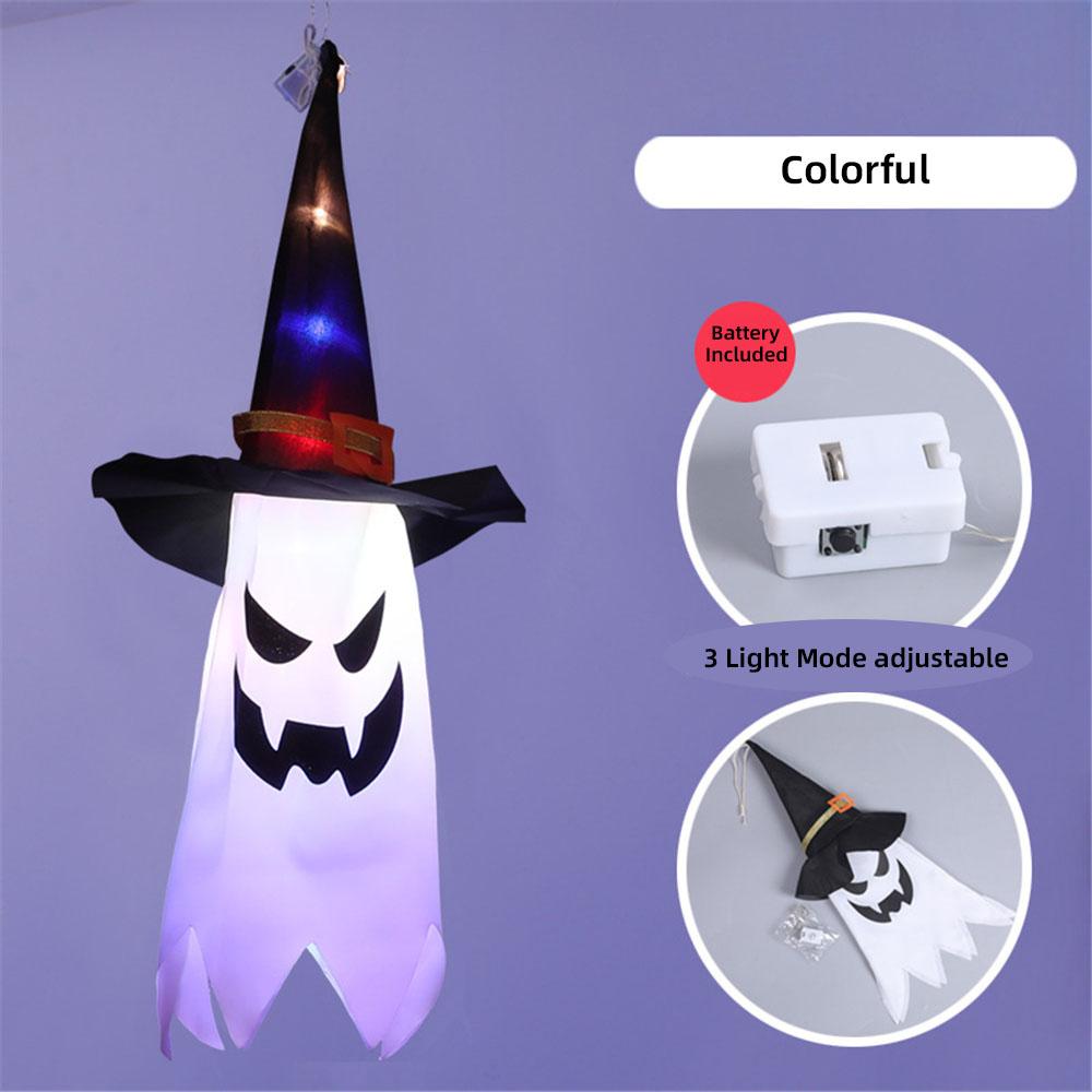 

Хэллоуинская лампа на батарейках с привидением светодиодная гирлянда страшное украшение на Хэллоуин для вечеринки на открытом воздухе дома декор на Хэллоуин