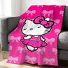 Hello Kitty Flannel Throw Blanket,Cute Cartoon Soft Warm Fleece Blanket for Sofa/Bed /Travel/Camping,Kids & Home Decor Fan Gifts