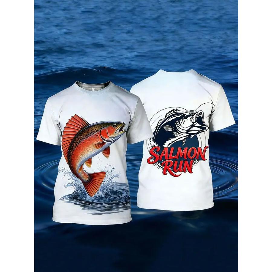 Summer Hunting Fishing 3D Print T-Shirts Men Women Casual Short Sleeve T Shirt Harajuku Y2K Top Streetwear Tees Men's Clothing