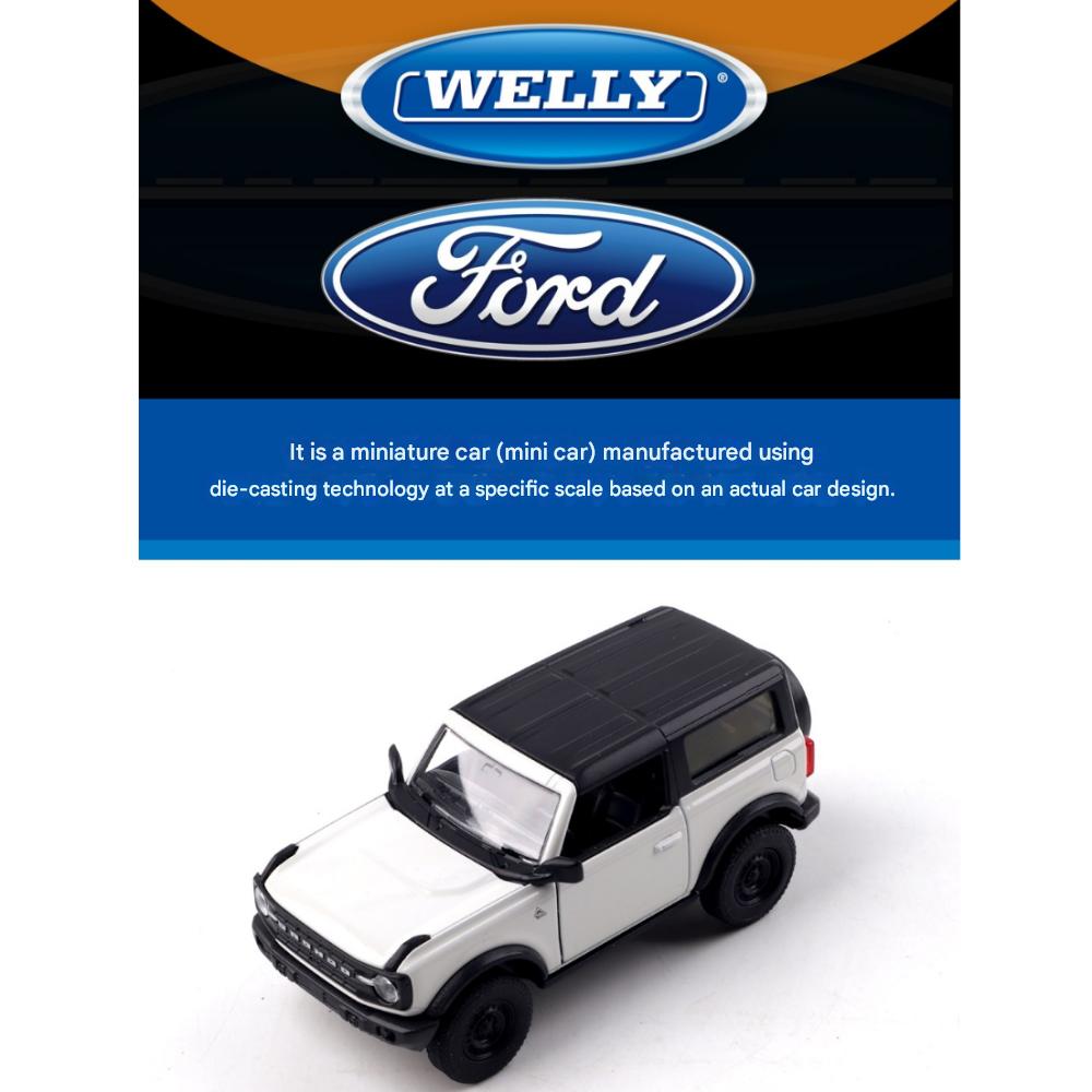 Welly Ford Bronco Model Diecast Zabawka Mini Samochodzik Pull Back 105 x 40 mm