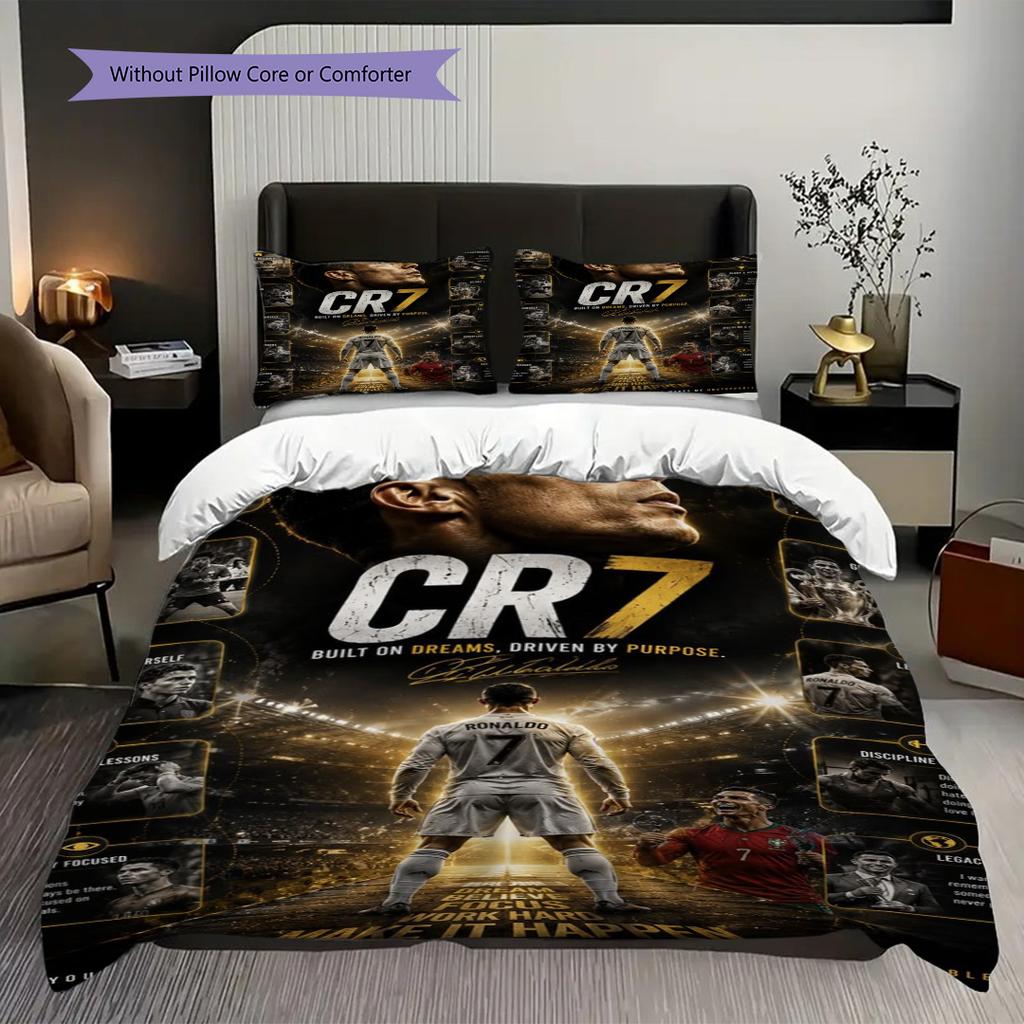 Ronaldo's Legacy Bettwäsche (1 Bettbezug + 2 Kissenbezüge, ohne Füllung) Bettwäsche-Set Weihnachts-Geburtstagsgeschenk Weich und bequem