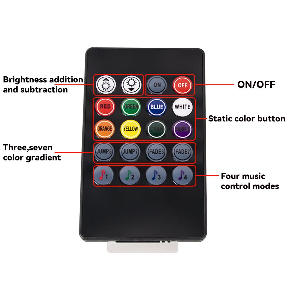 Car Underbody Light Decorative Lamp Neon LED RGB Car Underglow Bottom Light Remote/APP Control Flexible Waterproof LED Strip