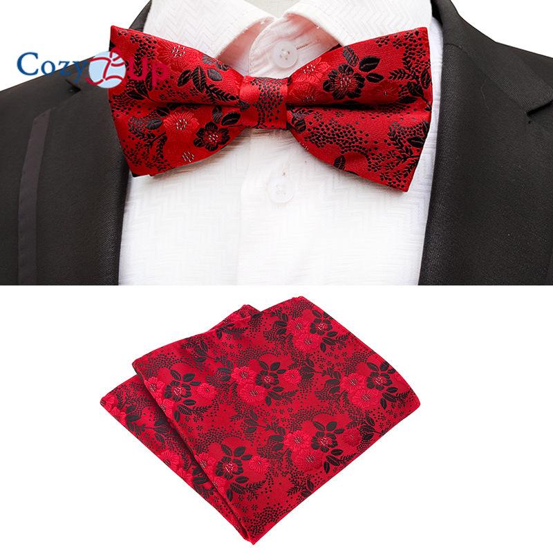 İki Parça Takım Paisley Papyon ve Cep Mendilleri