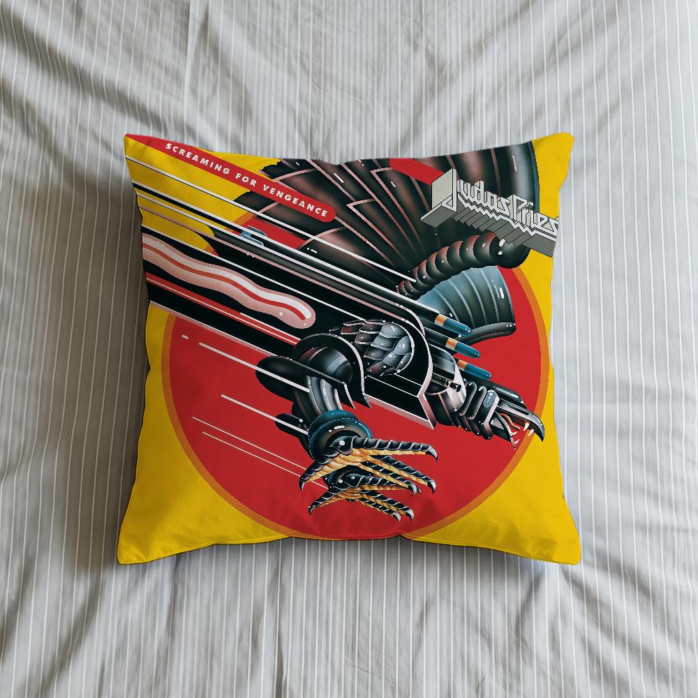 Band Cushion Cover Soft Case J-Jjudas Sofa Living SN Room Home Comfortable Office Decor Protective P-Ppriest Pillow