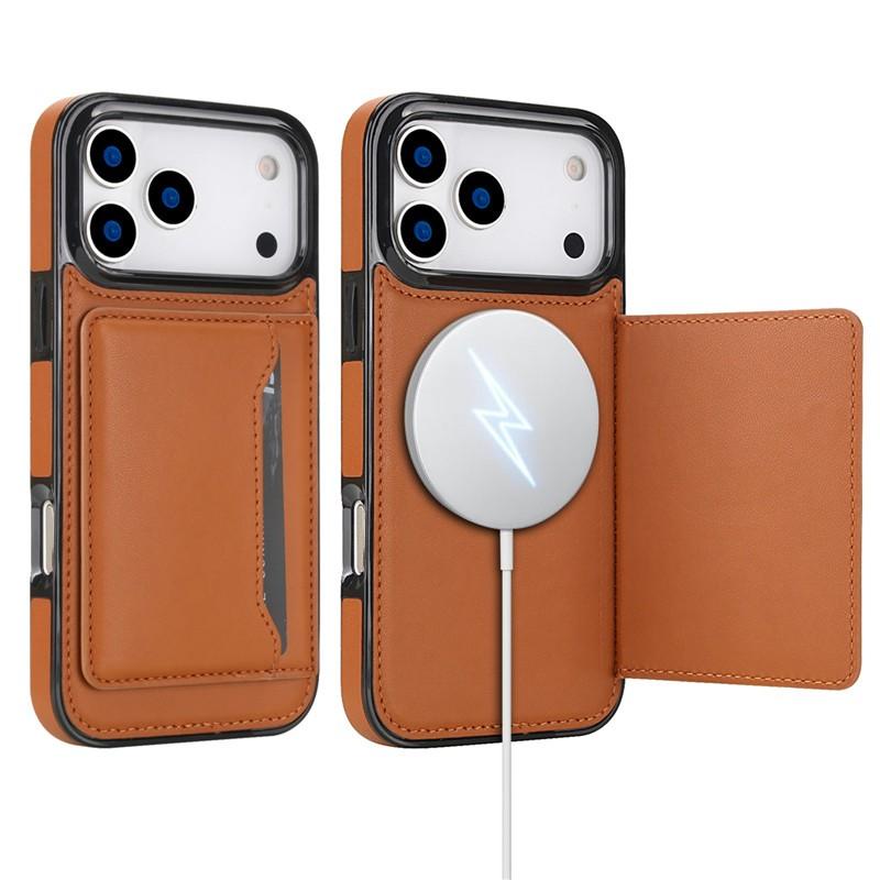 Luxury Leather Magnet Case For iPhone 17 Pro Max 11 12 13 14 15 16 For Magsafe Wireless Charging Wallet Multi Card Slots Cover