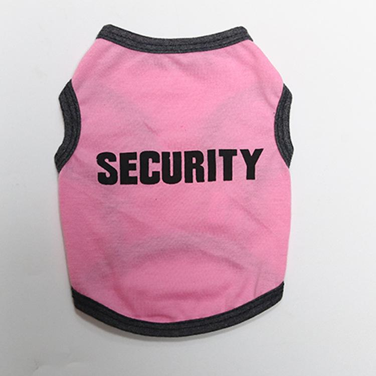 Spring/Summer Cotton Security Guard Vest for Small Dogs and Cats