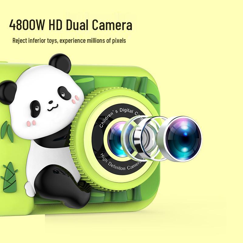 Panda Kinder HD Dualkamera - Mini Digitalkamera für Fotos & Videos