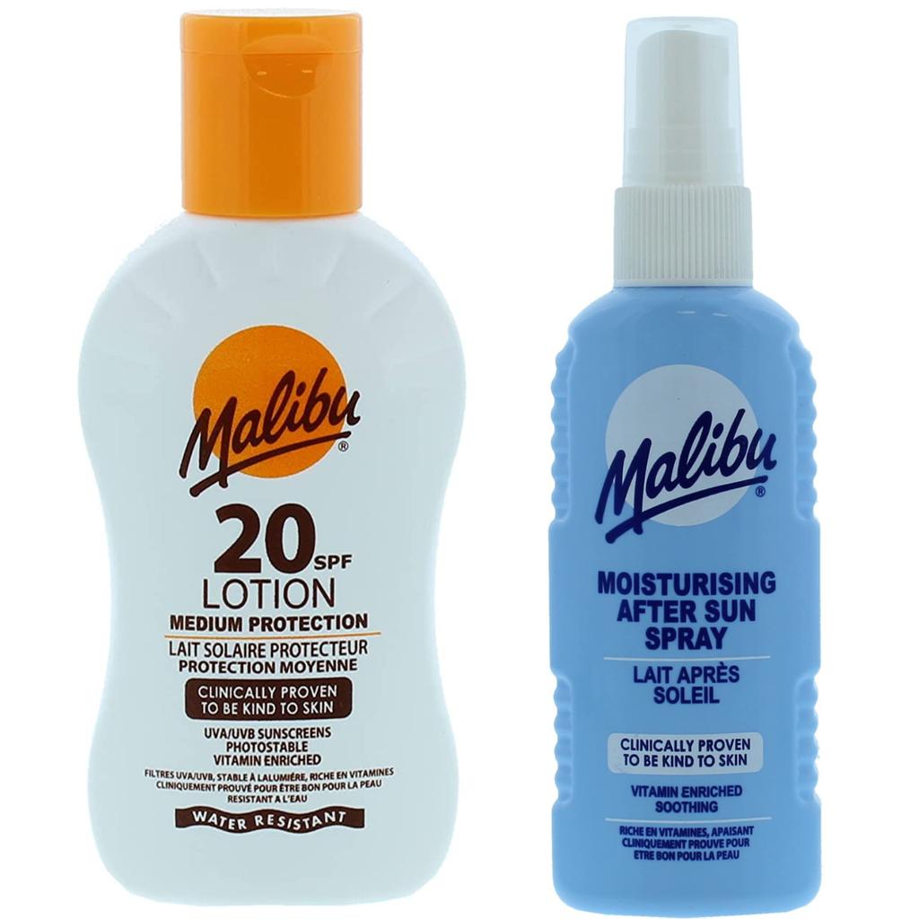 Malibu SPF20 Lotion 100ml + After Sun Spray 100ml