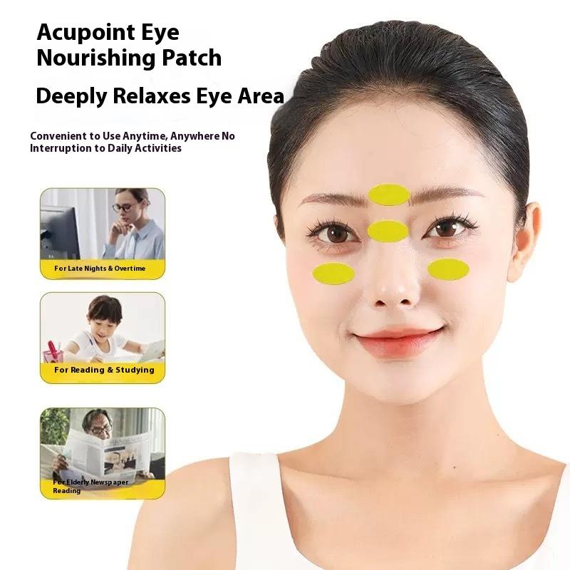 Herbal Cooling Eye Patches for Eye Fatigue - Soothe & Relax Acupoints Around Eyes
