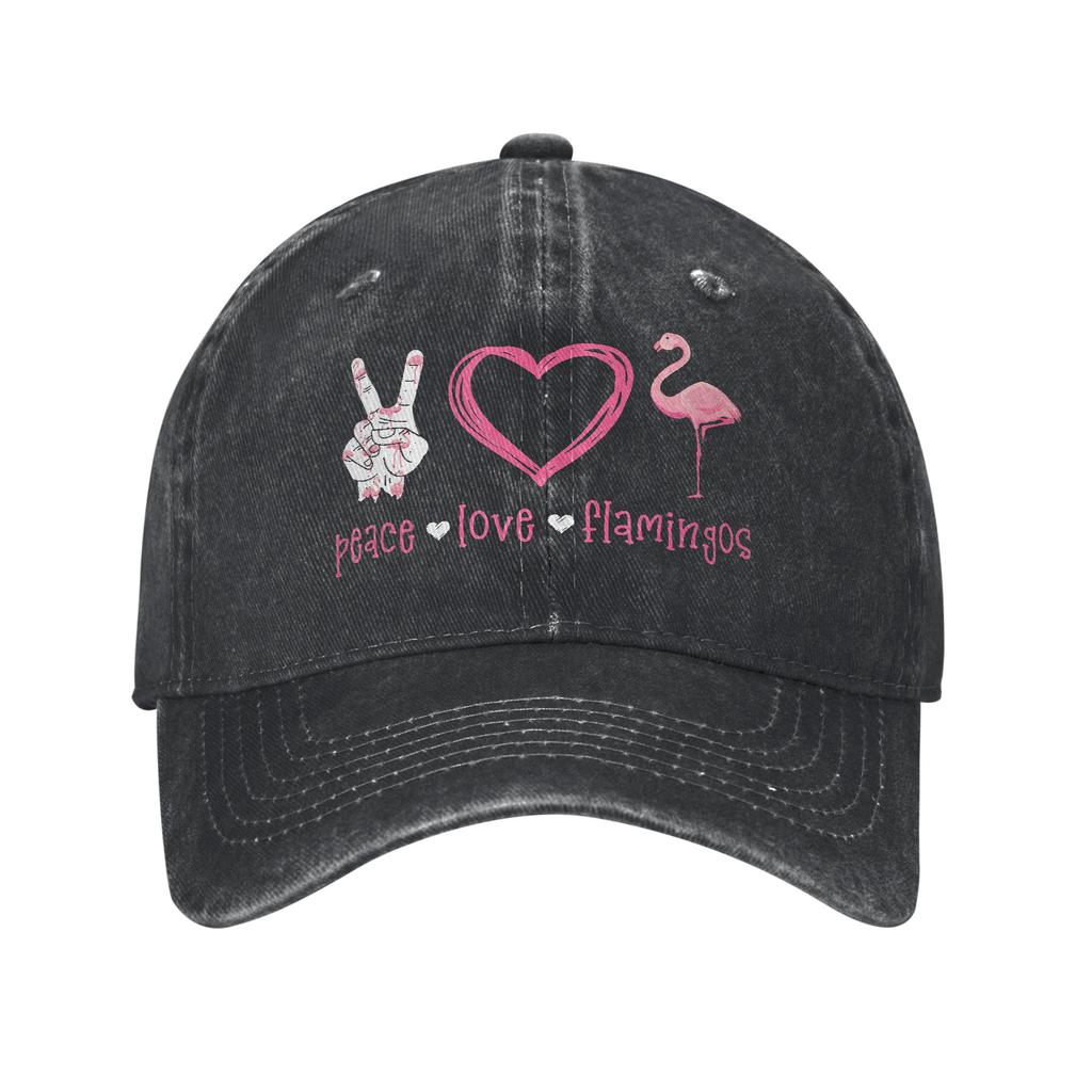 Fashion Our Flock Rocks Flamingo Baseball Caps Unisex Women Distressed Cotton Sun Cap Outdoor All Seasons Travel Gift Caps Hat