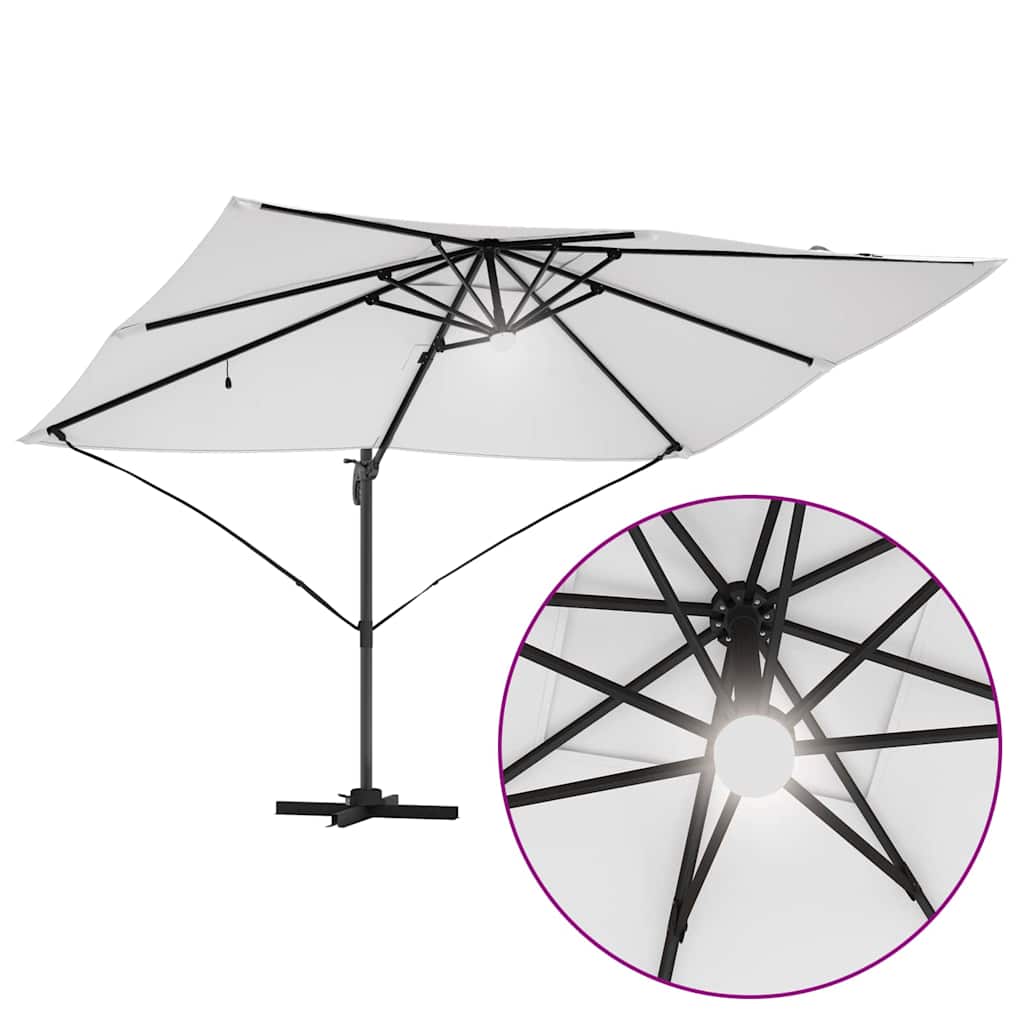 Sun Umbrella Sand 351 X 250 X 253 Cm Polyester and Aluminum