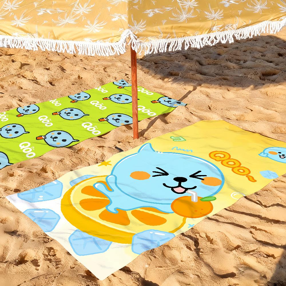 Cute Q-Qoos Towel Drying Bath Towel Applicable To Light Swimming Camping Yoga Beach Out