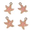 10Pcs 15*19mm Starfish Pearly Luster Drop Oil Alloy Pendants For Jewelry Component Making DIY Necklace Bracelet Earring