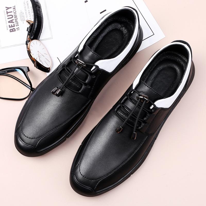 

Модные мужские кроссовки из натуральной кожи на все случаи жизни, мужская обувь для улицы, мужская повседневная обувь, новинка 2024 года, мужская деловая обувь для вождения 44 чёрный