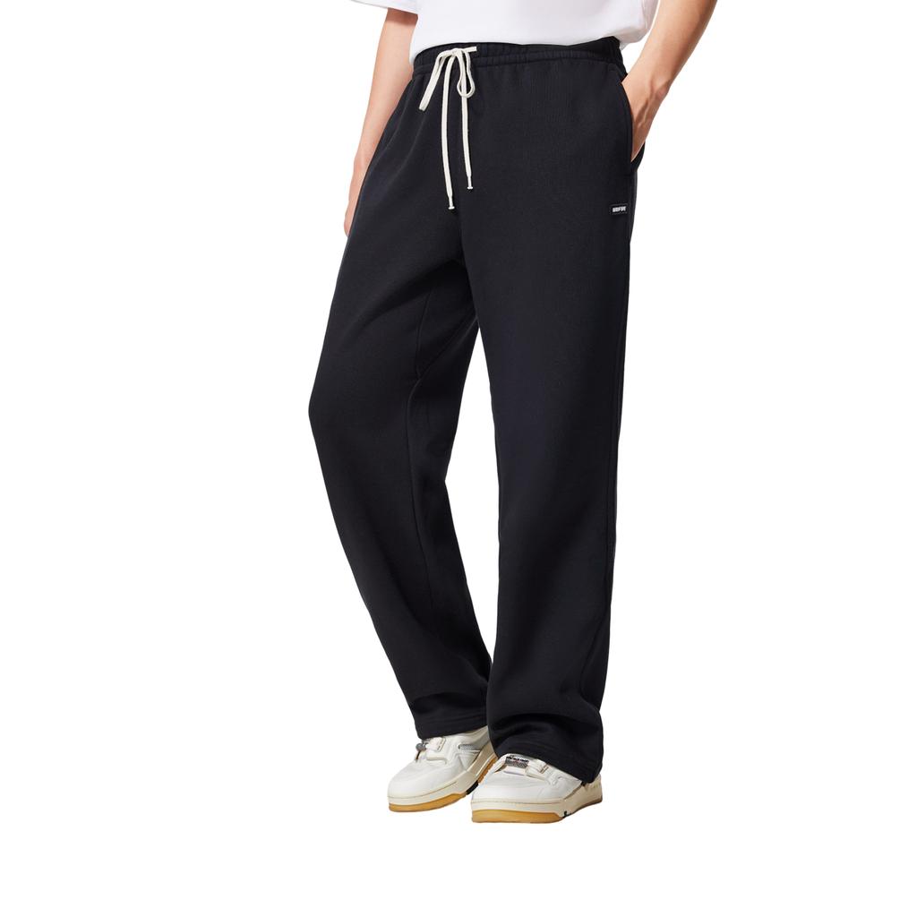 Li Ning Loose Fit Fashion Versatile Casual Fleece Lined Thermal Letter Stitching, Straight Fit Knitted Sweatpants Men's AKLV781-4