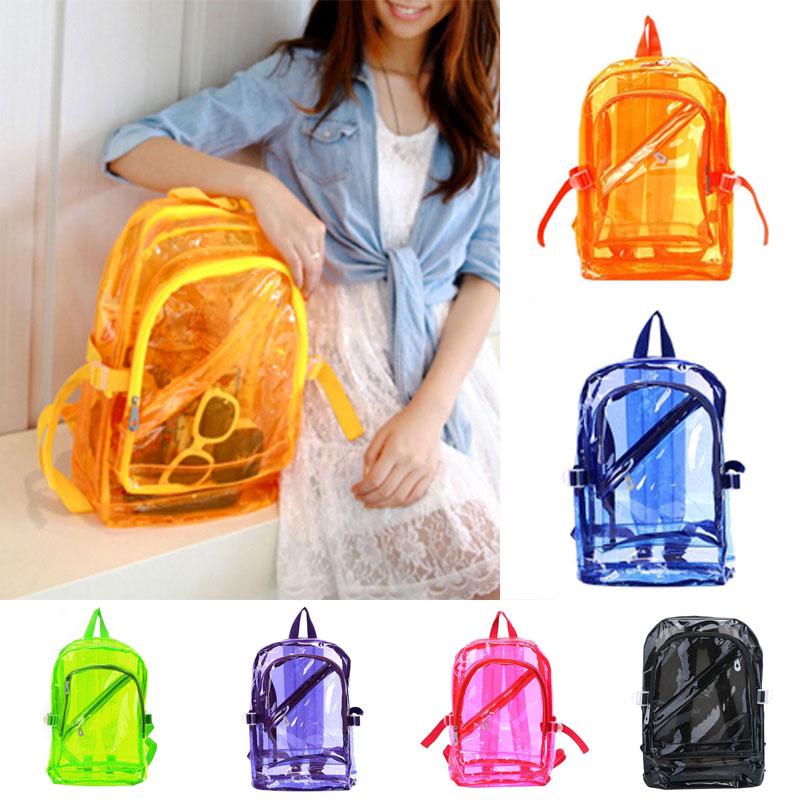 Cheap Travel Bag Clear School Security Backpack Book Bag Shoulder Bag