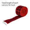 Versatile 2 Meter Checkered Fabric Ribbon Ideal For Christmas Crafts And Decorations