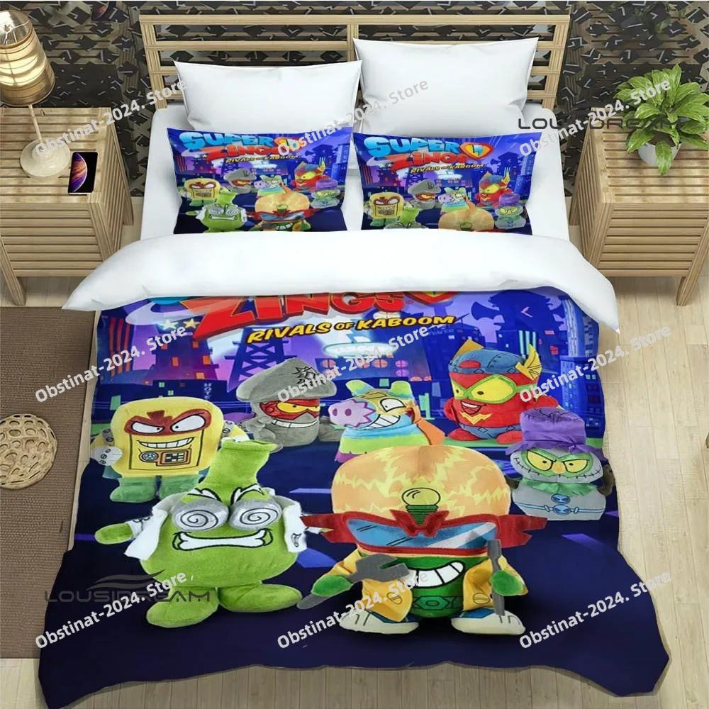 Cute cartoon Super Zings Bedding Sets exquisite bed supplies set duvet cover comforter set bedding set luxury Birthday Gift