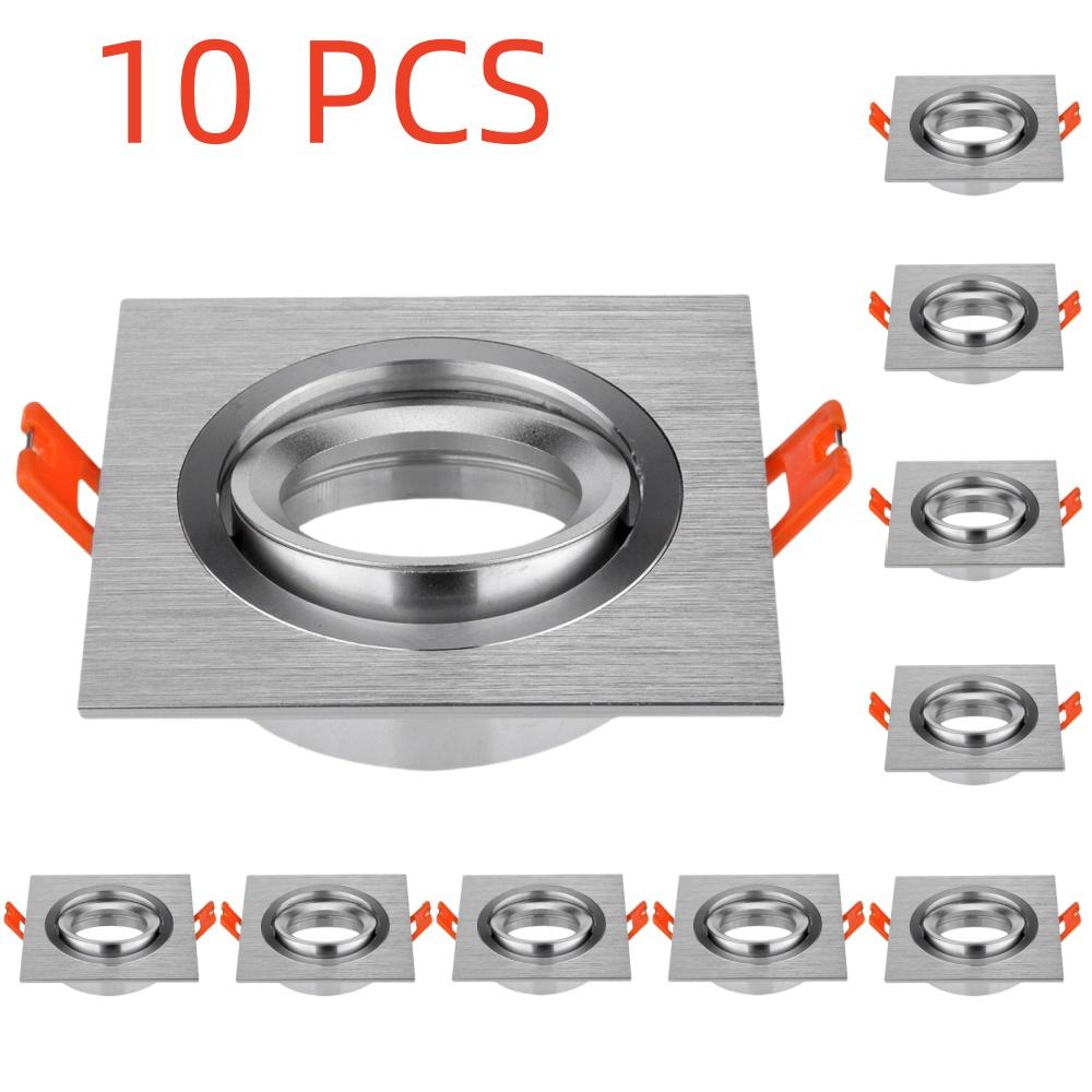 1/10PCS Downlight Adjustable GU10 MR16 Black/White Halogen Led Spot Light Frame E27 Lamp Holder GU10 Downlight Accessories