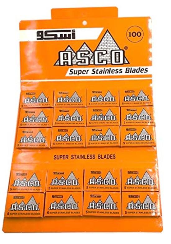 

ASCO Super Stainless Запасной набор из 100 пачек двухсторонних лезвий, (20 5) [Продукт]