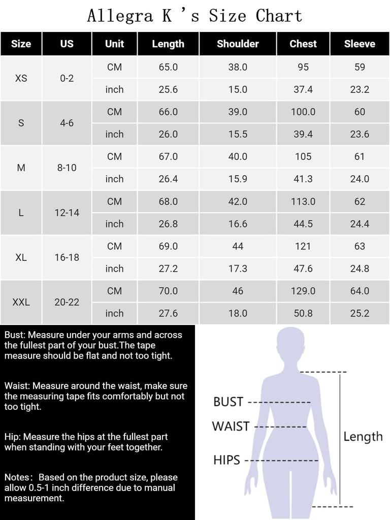 Allegra K Women's Long Sleeve Houndstooth Blazer with One Button and Notch Lapel, Black/White, Size L