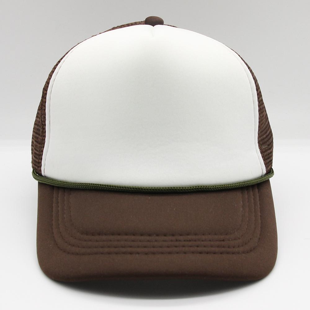 New Trucker Caps Men Women Plain Blank Foam Mesh Baseball Cap With Rope Summer Breathable Outdoor Sport Sun Visor Hats