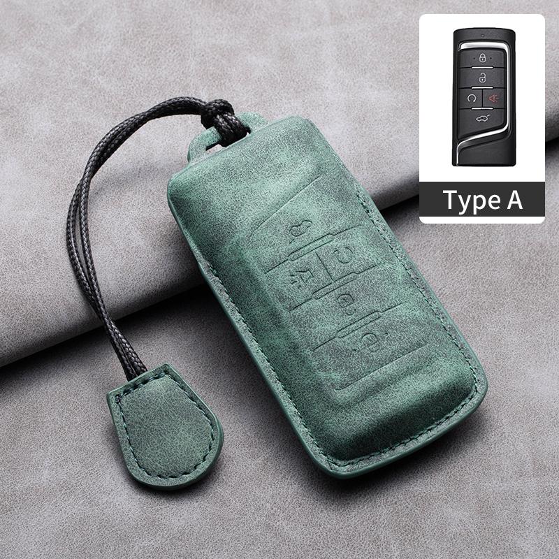 Leather Car Remote Key Case Cover For GAC Trumpchi GS4 GM8 GA3 GA6 SGS7 GA4 GS5 GS3 Legend GS8 Keychain Accessories