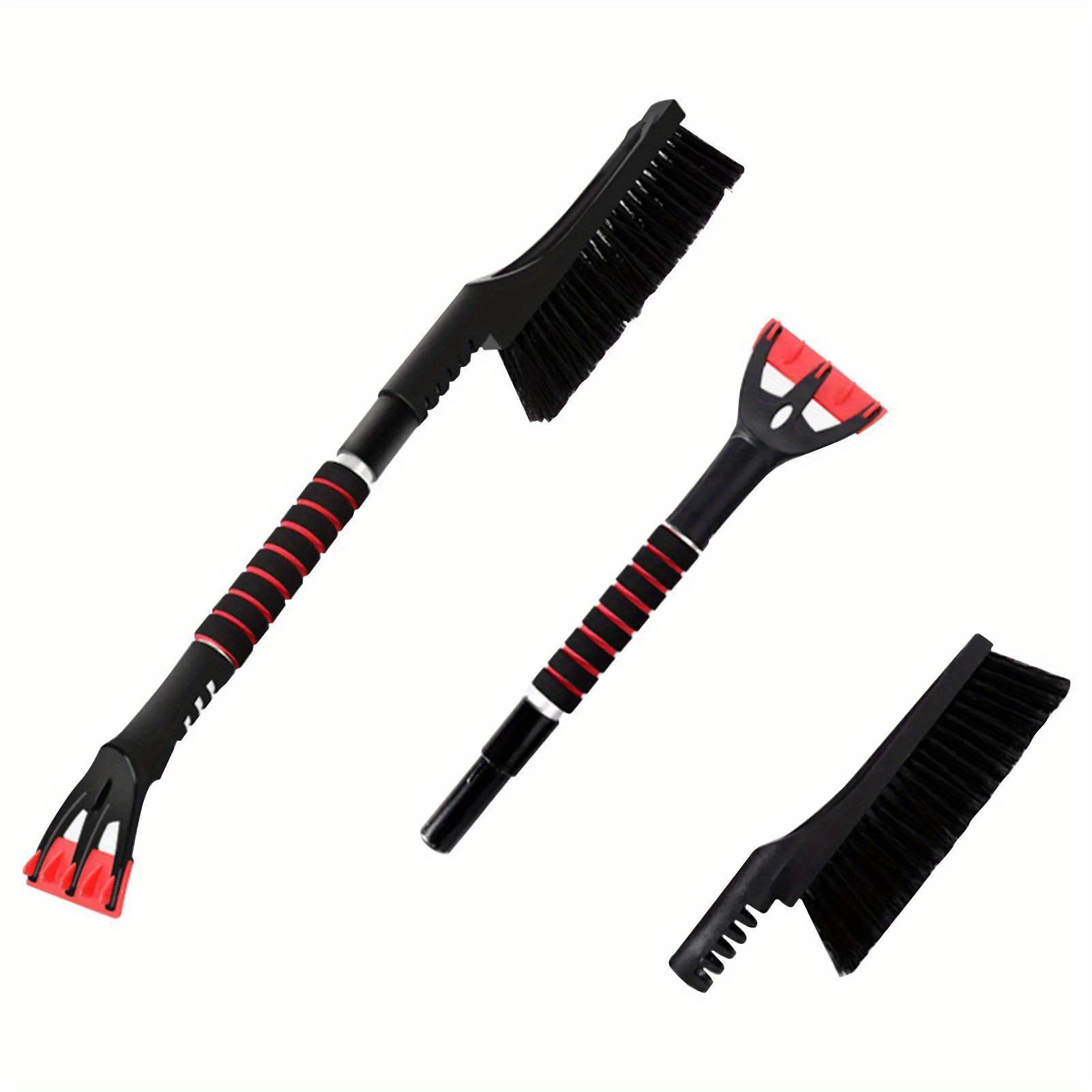 

Портативная щетка для снега с скребком для снега и льда для автомобиля, защитный алюминиевый стержень для удаления снега, зимний комплект лопат для снега и льда чёрный