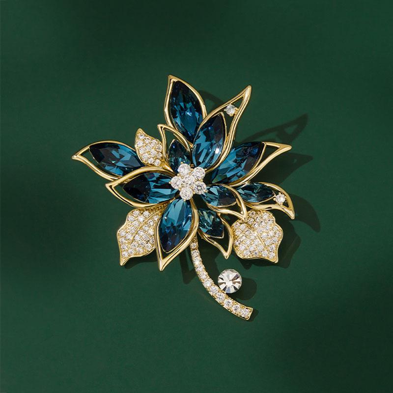Retro Flower Brooch Women'S Luxury Elegant Brooch Temperament Pin Suit Accessories
