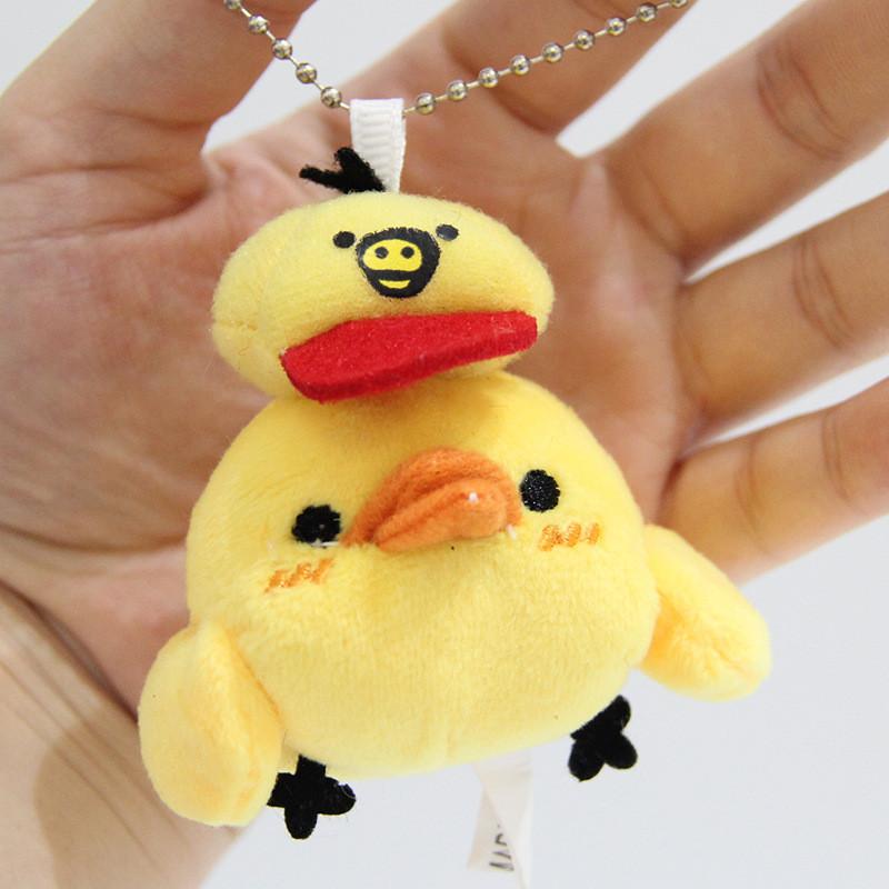 Cute Bird Keychain Plush Toy With Cartoon Design For Bag Decoration