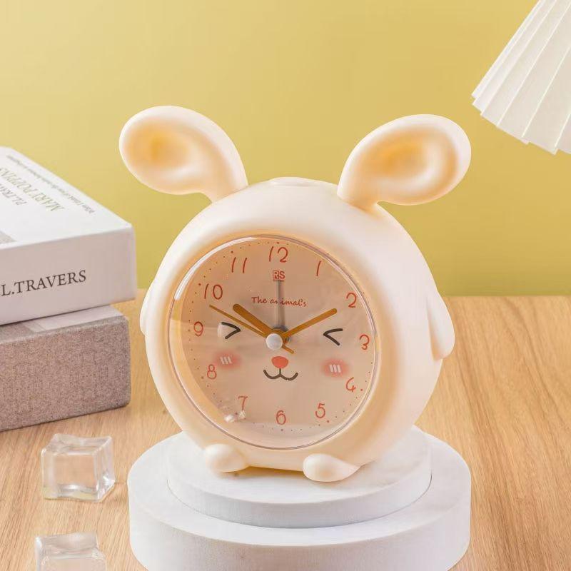 Student Small Alarm Clock Lazy Wake Up Music Multifunctional Children's Animal Clock Bedroom Silent Fashion Cute Seat Clock