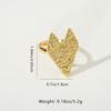 Golden Plated Hammered Arrow-Shaped Open Adjustable Ring for Women Abstract Statement Jewelry Gift