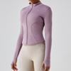 Autumn And Winter Nude Yoga Clothes Long Sleeved Women'S Zipper Sports Slimming Yoga Jacket Fitness Clothes Top