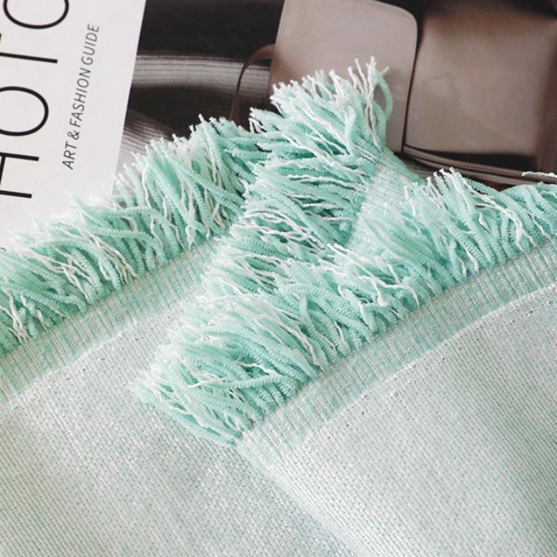 European Solid Color Chenille Sofa Towel for Living Room French Style Home Decoration Sofa Cover Couch Cover Tassel Edge 180