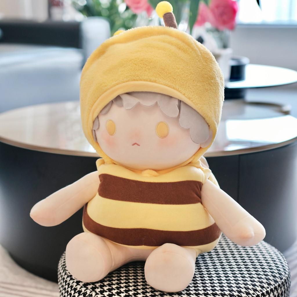 

Honeybee Plush Doll Clothing With Cute Animal Hat For Kids And Collectors 10 CM