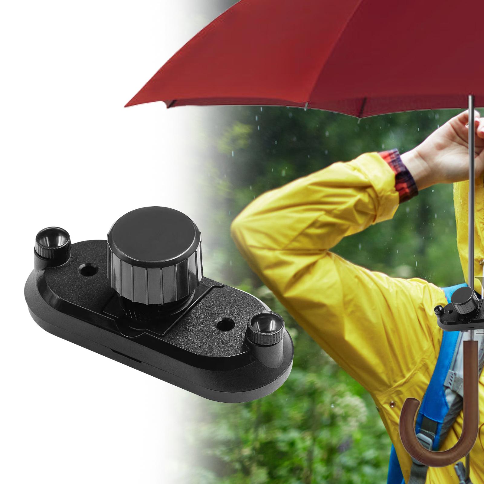 

Backpack Strap Umbrella Clip Adjustable Clamp Holder Gadget for Travel Sun Protection Mini Umbrella чорний