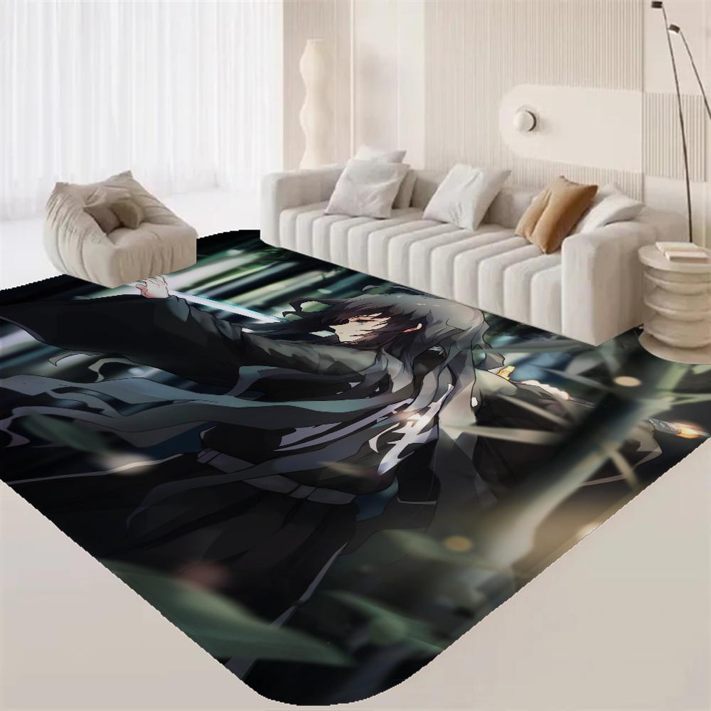 Alfombra de Pasillo Anime Muichiro T-tokito Lavable Antideslizante Alfombra de Área para Sofá y Sillas de Sala de Estar Felpudo de Cocina Alfombra de Área