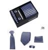 Men's 4-Piece Tie Gift Set for Business, Wedding, and Formal Wear.