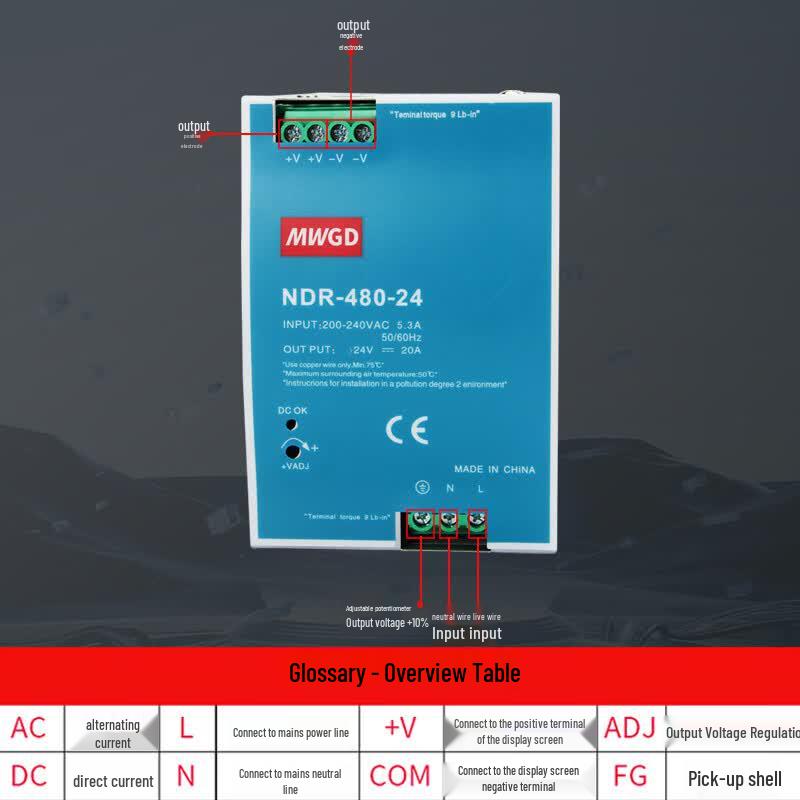 MWGD 75W Industrial Din Rail Switching Power Supply