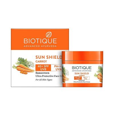 Crema solare alla carota 40+ SPF (50 g), Sun Shield Carrot 40+ SPF Crema solare ultra protettiva per il viso,
