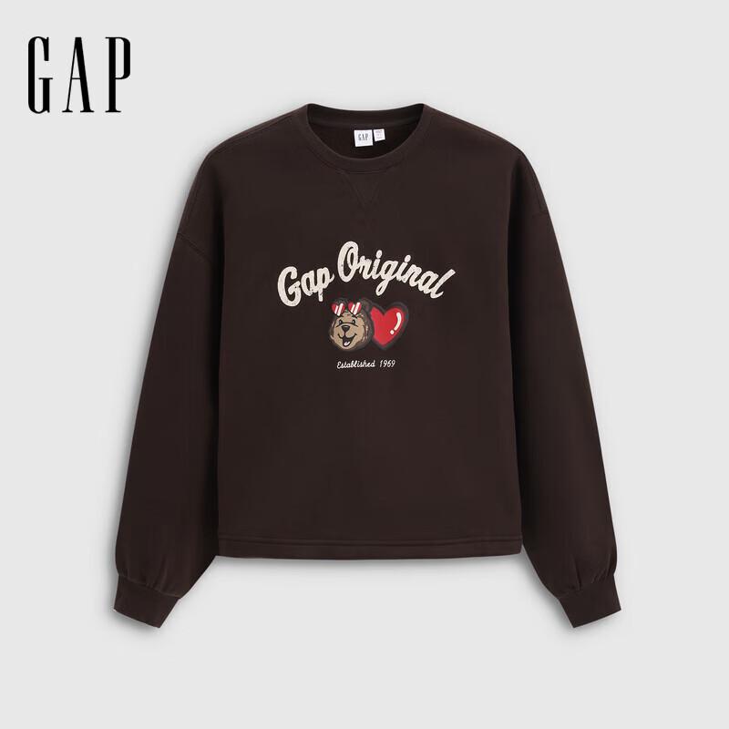 

Женский флисовый свитшот Gap свободного кроя с принтом медведя S